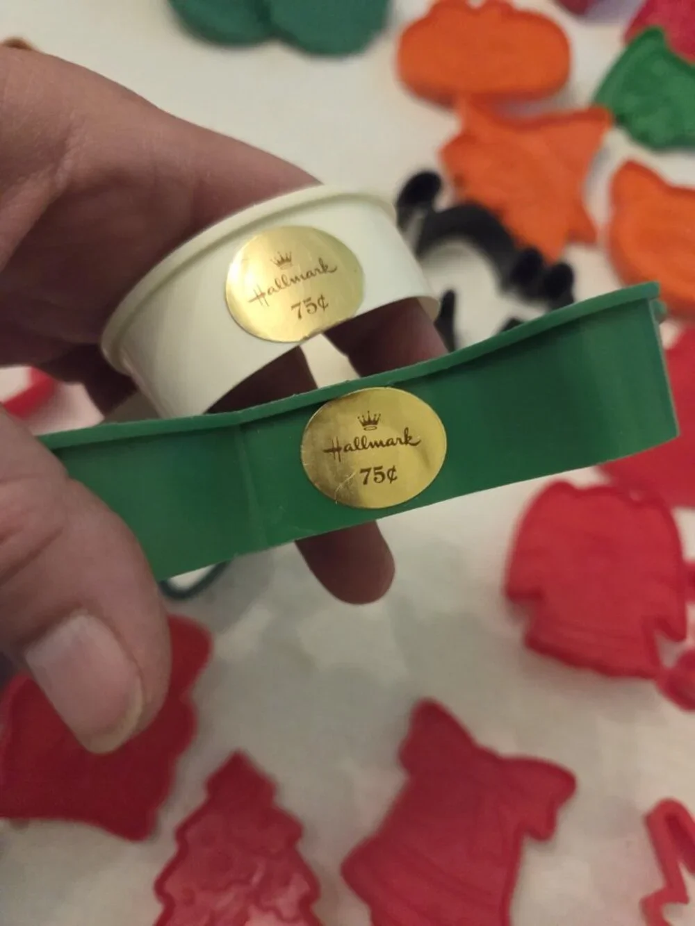 Vtg Huge Lot 33 Cookie cutters Plastic Holiday Christmas Halloween St Patrick